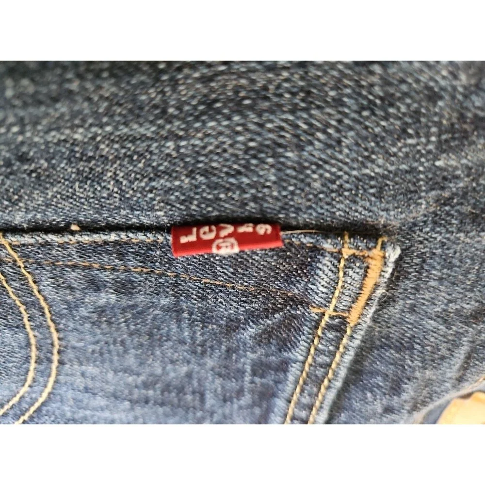 VTG Levi's 501 Jeans Mens 36x30 Blue Button Fly Straight Medium Dark Wash 90s